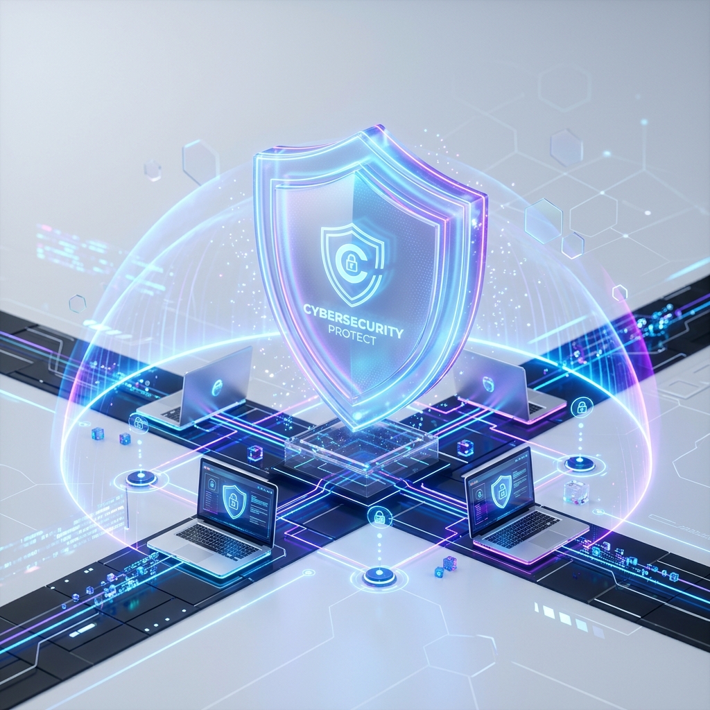 Cybersecurity Awareness Illustration